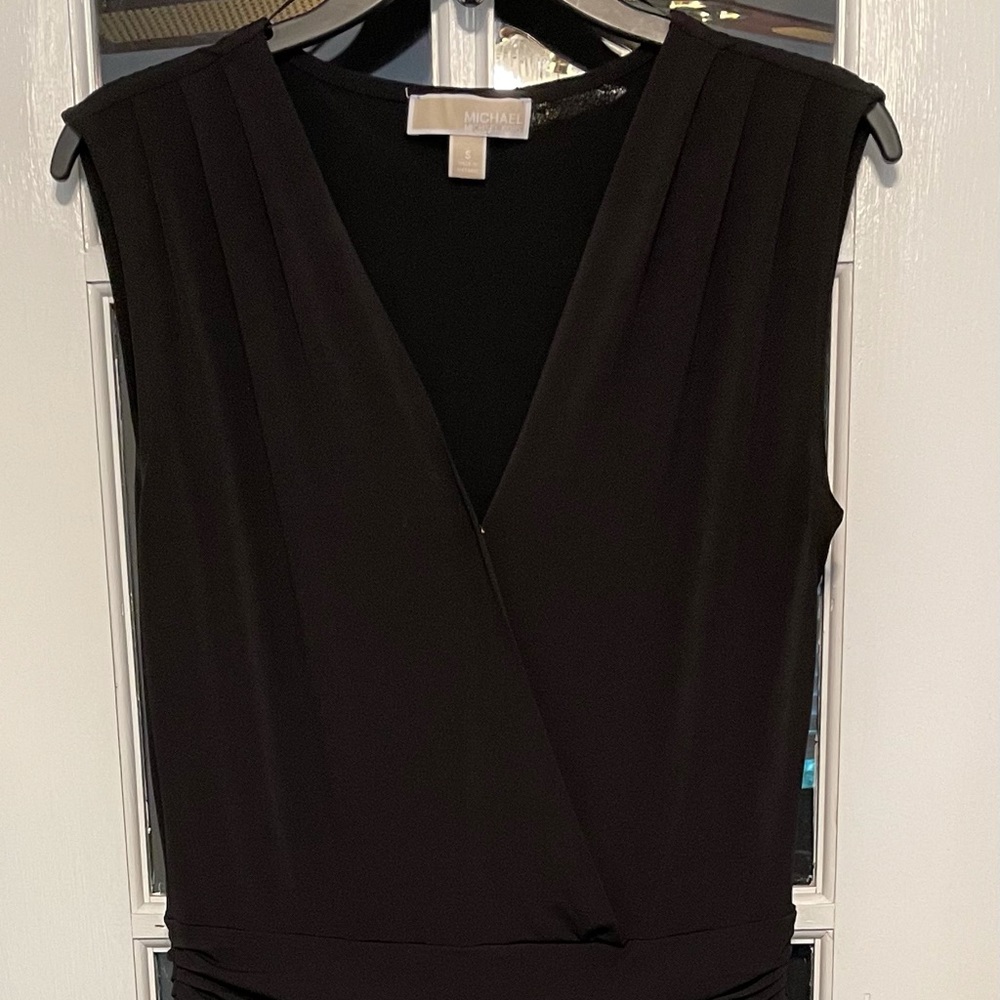 Michael Kors sleeveless v-neck faux wrap jumpsuit